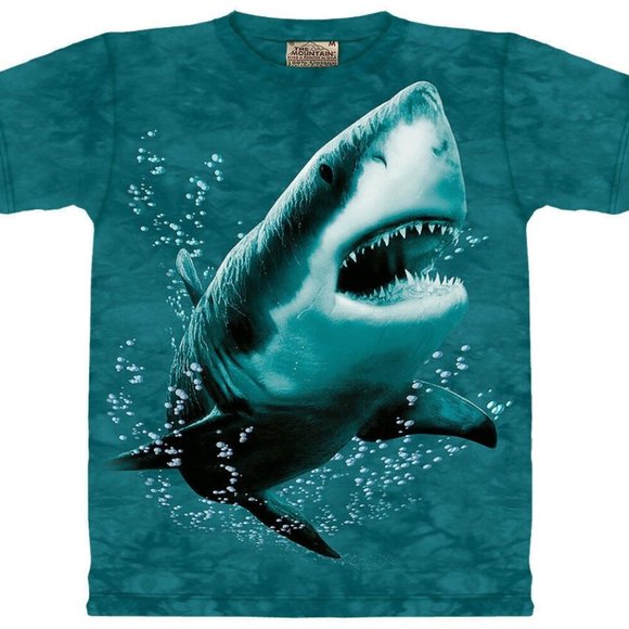 Shark Underwater Blue Ocean Fish Aquatic Sharks Tank T-Shirt Mountain Animal L - Picture 1 of 5